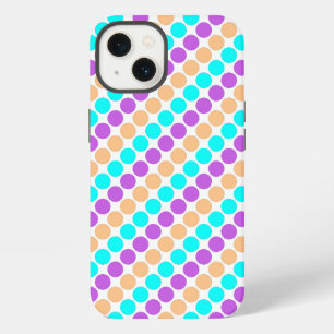 Multi coloured large polka dots retro sixties iPhone 13 case