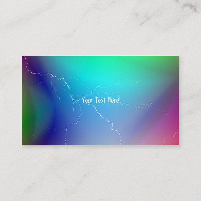 Multi-Coloured Lightning Business Cards (Front)