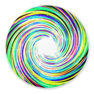 Multi Coloured Lightning Spark Swirl Door Knob 2
