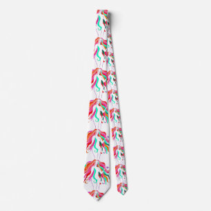 Multi-coloured long-haired goddess Thunder_Cove Tie