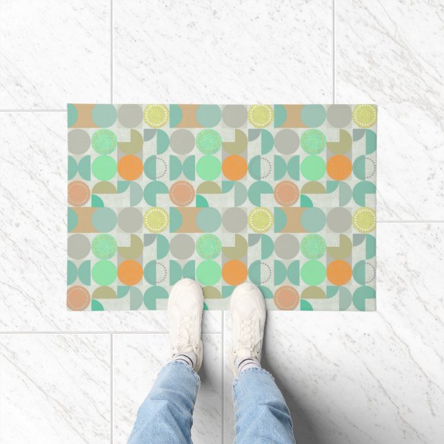 Multi-coloured modern geometric   doormat (Indoor)