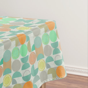 Multi-coloured modern geometric  tablecloth