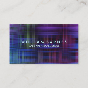 Multi Coloured Modern Plaid Business Card