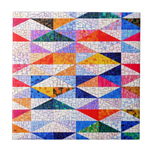 Multi Coloured Mosaic Effect Ceramic Tiles