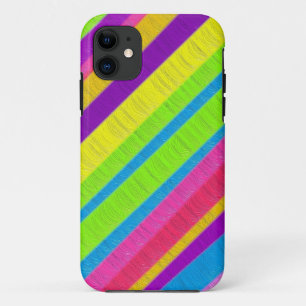 Multi coloured painting stripes iPhone 11 case