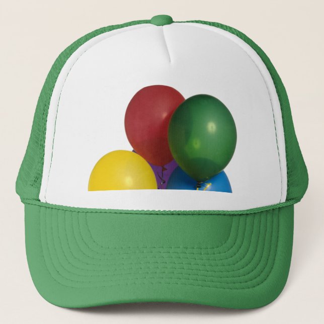 Multi Coloured Party Balloons Trucker Hat (Front)