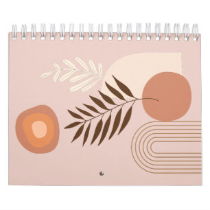 Multi-coloured Plant Leaf Boho Sun Calendar