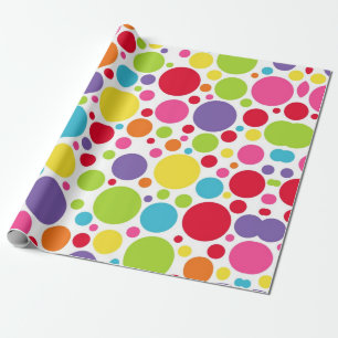Multi Coloured Polka Dot Wrapping Paper