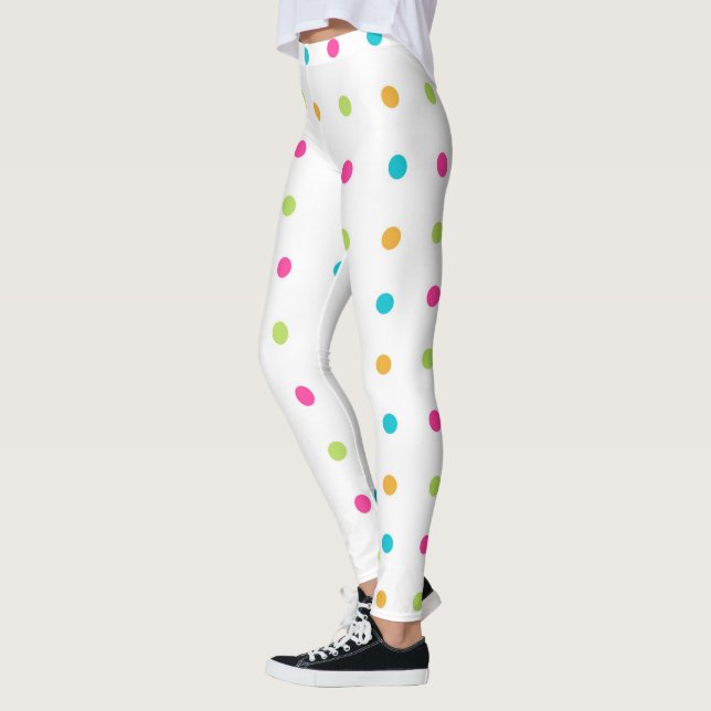 Multi-Coloured Polka Dots Leggings (Left)