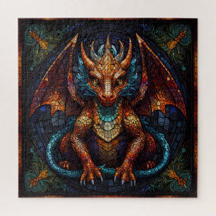 Multi Coloured rainbow Dragon  Jigsaw Puzzle
