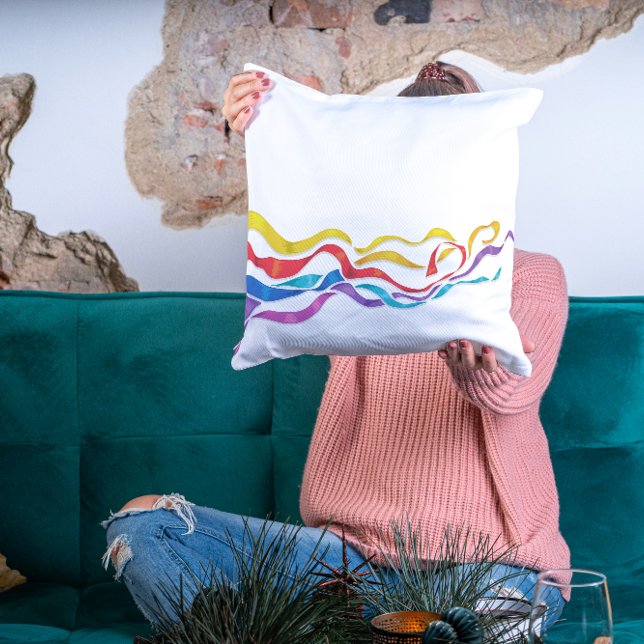 Multi coloured ribbons pillow (Creator Uploaded)
