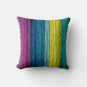Multi Coloured Rope Double Sided 2 Patterns Cushion