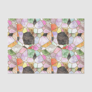 Multi-Coloured Stained Glass Mosaic Decoupage Tissue Paper