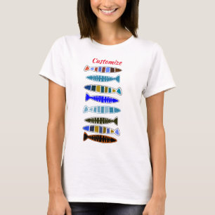 Multi-coloured striped fish Thunder_Cove T-Shirt