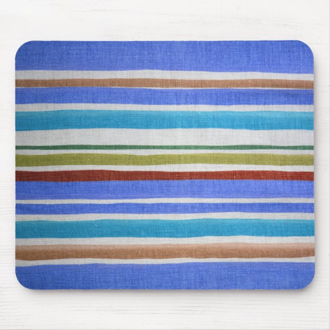 Multi-coloured Striped Mousepad (Front)