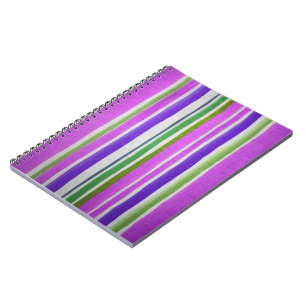 Multi-coloured Striped Notebook