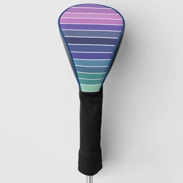 Multi Coloured Stripes Golf Head Cover (Front)