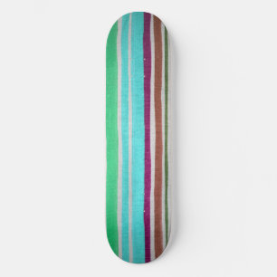 Multi-coloured Stripes Skateboard Deck