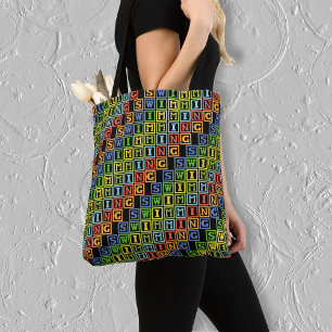Multi-coloured swimming sport tote bag
