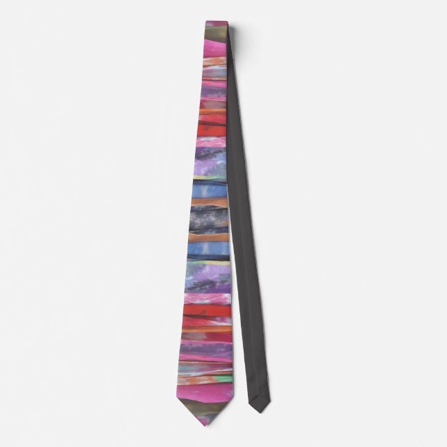 Multi-coloured tie-dye Tie (Front)