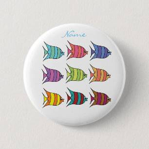 Multi-coloured Tropical Fish Thunder_Cove 6 Cm Round Badge