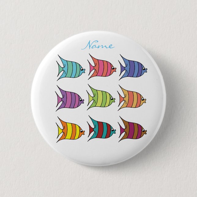 Multi-coloured Tropical Fish Thunder_Cove 6 Cm Round Badge (Front)