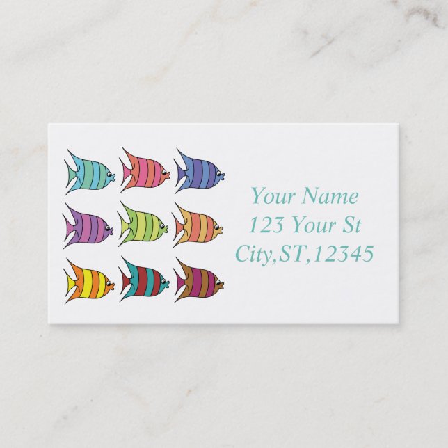 Multi-coloured Tropical Fish Thunder_Cove Business Card (Front)