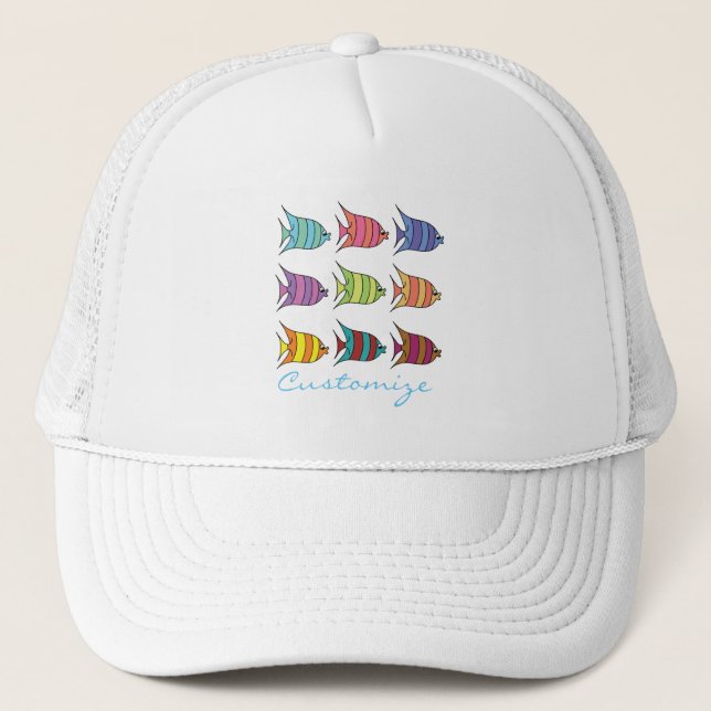 Multi-coloured Tropical Fish Thunder_Cove Trucker Hat (Front)