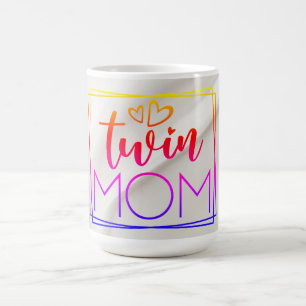 Multi-Coloured Twin Mum Coffee Mug
