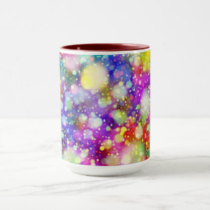 Multi coloured two toned coffee mug. mug