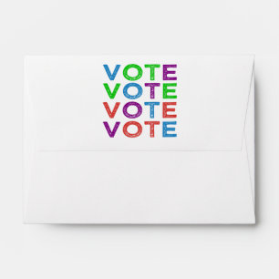 Multi-coloured VOTE  Envelopes