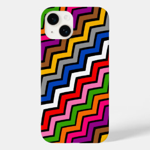 Multi Coloured Zigzag Chevron Black Design Case-Mate iPhone 14 Case