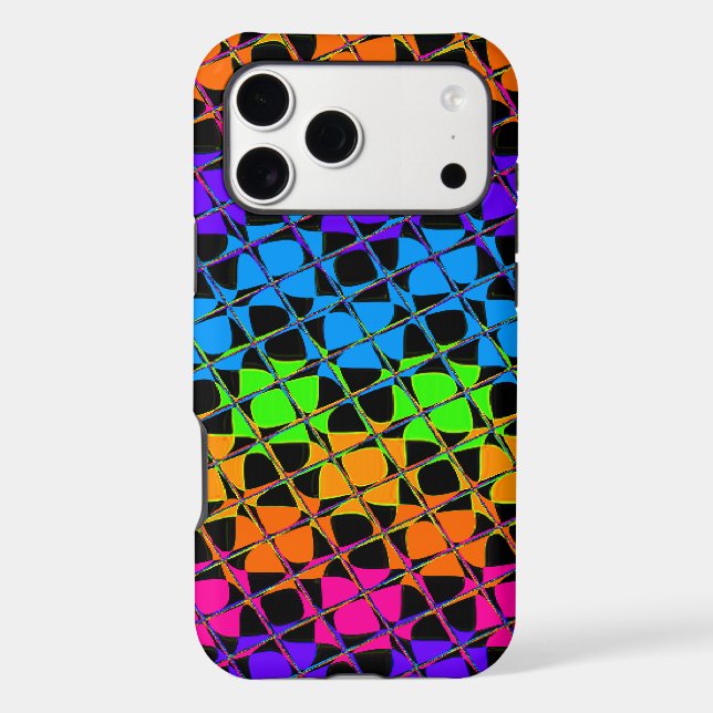 Multi colourful chequered rainbow mirror image (Back)