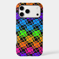 Multi colourful chequered rainbow mirror image