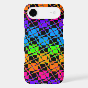 Multi colourful chequered rainbow mirror image