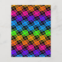 Multi colourful chequered rainbow mirror image