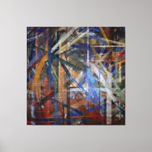 Multi Colours Abstract Art Painting 2 Canvas Print