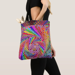 Multi-colours Artful Reusable Fun and Colourful Tote Bag