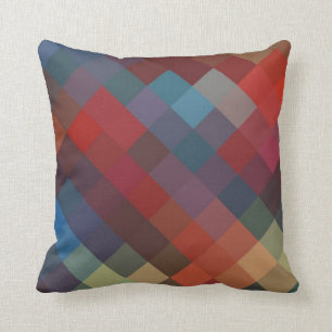Multi Colours Diamond Seamless Pattern 2 Cushion