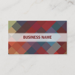Multi Colours Diamond Seamless Pattern 3 Business Card