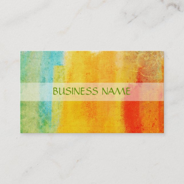Multi-colours Painting Abstract Art Business Card (Front)