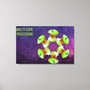 Multi-core processing canvas print