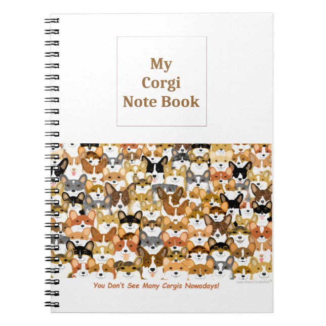Multi Corgi Note Book (Front)