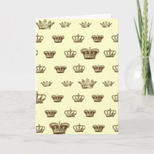 Multi Crown design - choose bkgd colour Card
