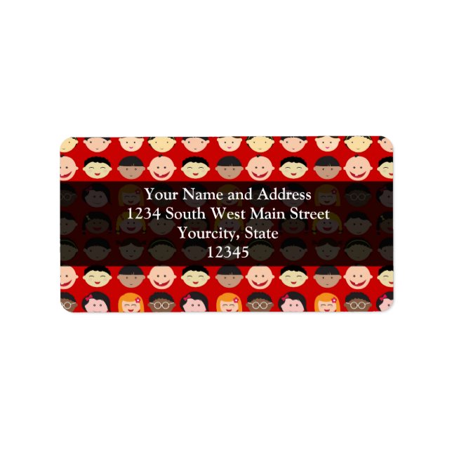 Multi-Cultural Children Label (Front)