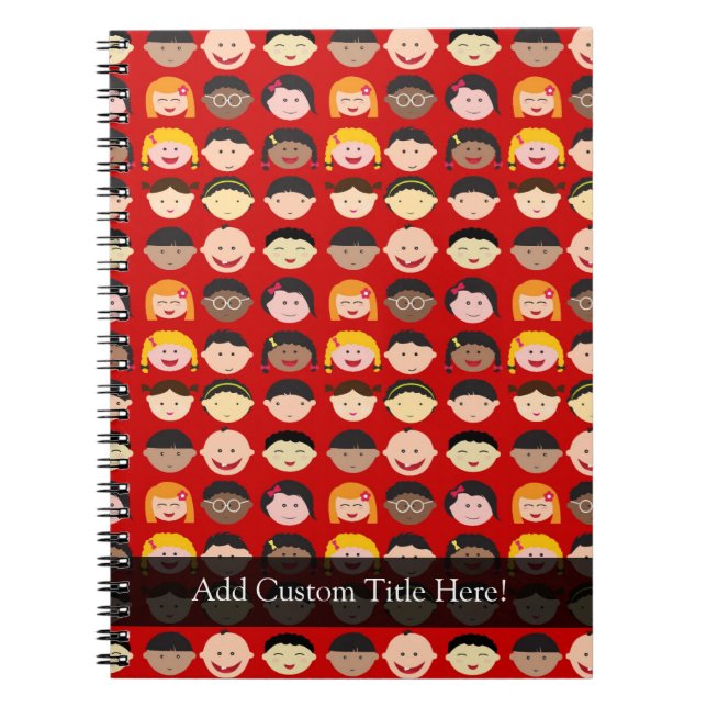 Multi-Cultural Children Spiral Notebook (Front)