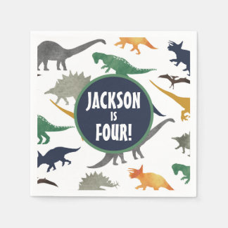 Multi Dinosaur Party Napkins