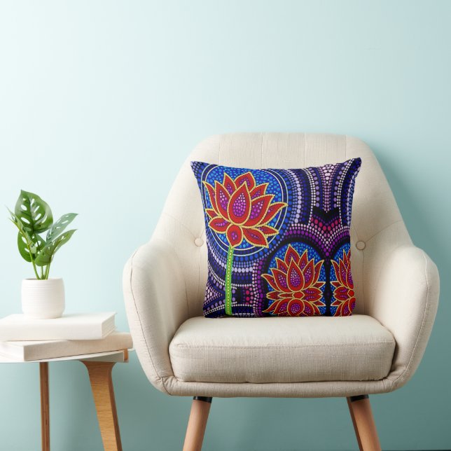 Multi Dotted Flowers Cushion (Chair)