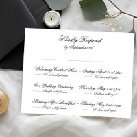 Multi-Event Formal Black & White Classic Wedding