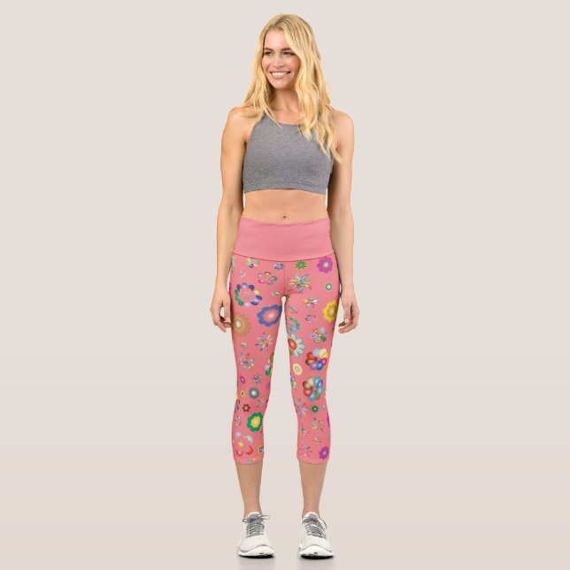 Multi-Flower Short Legging (Front)